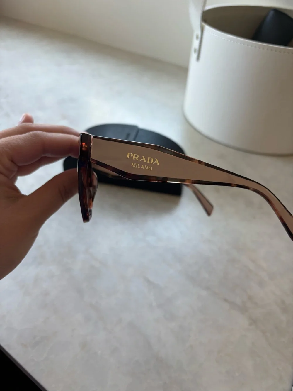 BRAND NEW : Prada Women's Tortoiseshell Sunglasses - Browni Gradient Lenses